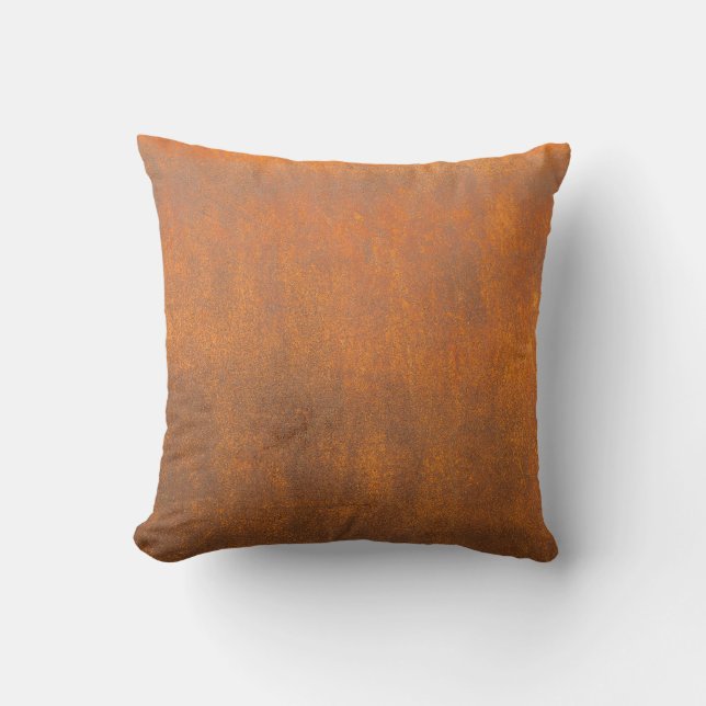 Black rust, metal texture close-up. throw pillow (Front)