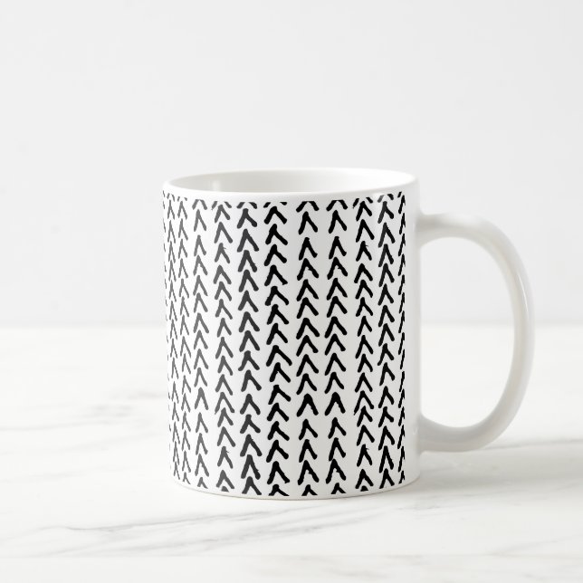 Black Rustic Tribal Pattern Mug (Right)