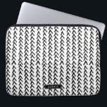 Black Rustic Tribal Pattern Personalized Laptop Laptop Sleeve<br><div class="desc">Rustic personalized laptop bag featuring black and white rustic pattern. This unique item will be perfect as a gift.</div>