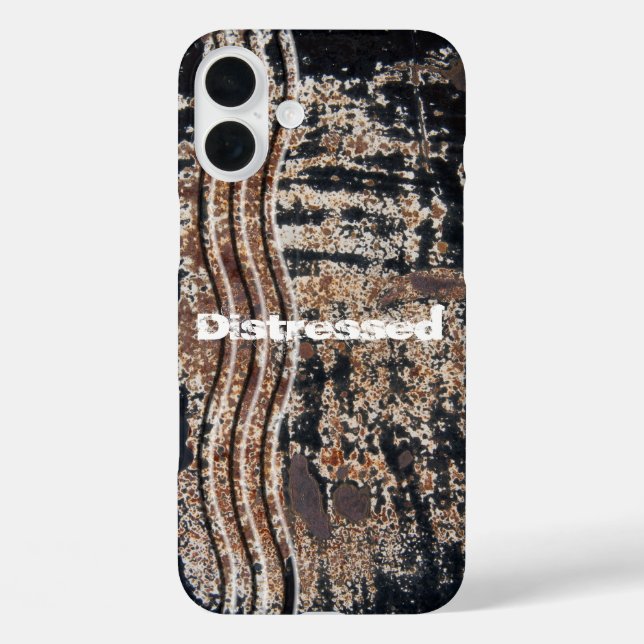 Black Rusty Metal Grunge Photograph Custom Case-Mate iPhone Case (Back)