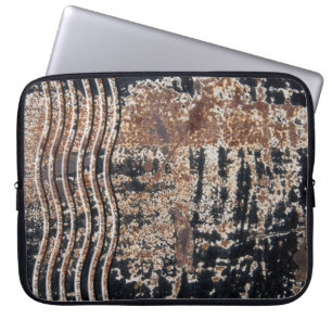 Black Rusty Metal Grunge Photograph Laptop Sleeve