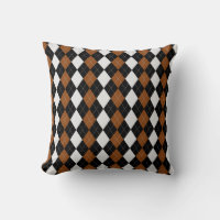Black & SADDLE BROWN Diamonds ARGYLE Pattern