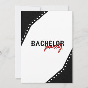 Black Saddle Style Bachelor Party Invite