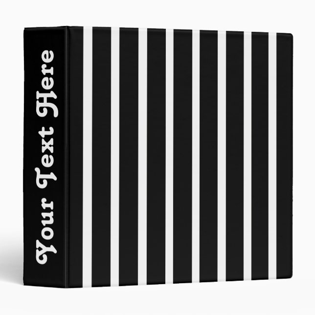 Black Safari Stripe Binder (Front/Spine)