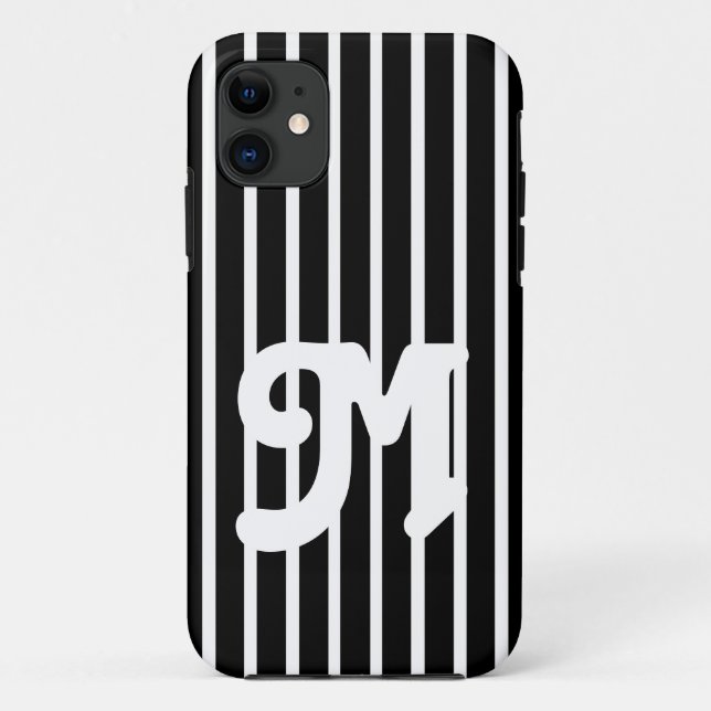 Black Safari Stripe Case-Mate iPhone Case (Back)