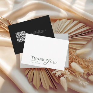 Black Sage Wedding Thank You Card Forever Begins