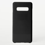 Black Samsung Galaxy Case<br><div class="desc">A dark,  solid colour "Black" Samsung Galaxy S10  Case. This black is pure black. Click on "Customize" to change colour or to add a pattern or design. Product Hex Code: #000000</div>