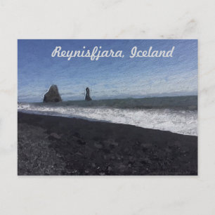 Black Sand Beach, Iceland Postcard