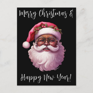 Black Santa, Big nick energy, naughty, Santa Claus Holiday Postcard