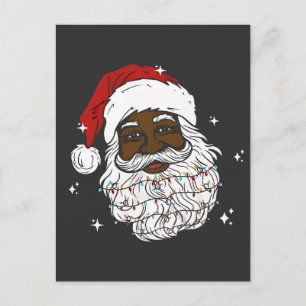 Black Santa Christmas Black History Xmas  Holiday Postcard