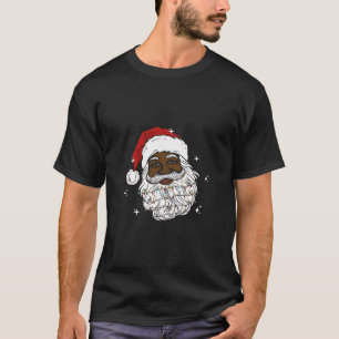 Black Santa Christmas Black History Xmas  T-Shirt