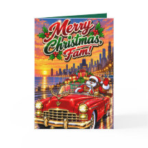 Black Santa Classic Car Chicago Merry Christmas