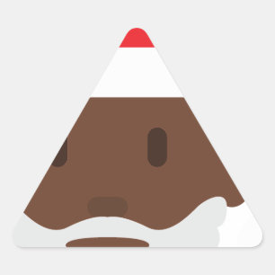 black santa claus emoji triangle sticker