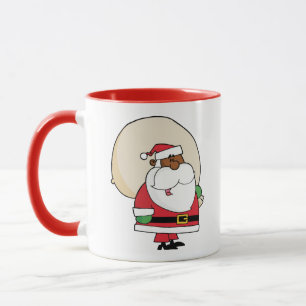 Black Santa Claus with Toy Sack Mug