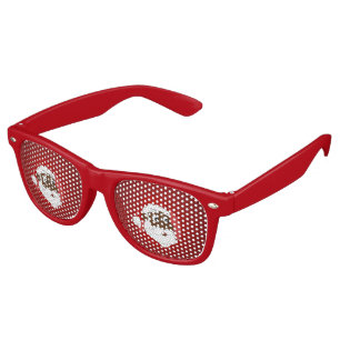 Black Santa Clause cartoon Retro Sunglasses