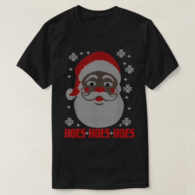 Black Santa Funny Santa Ugly Christmas Sweater s  (Design Front)