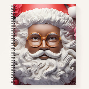 Black Santa Melanin Christmas King Bruh Saint Nick Notebook