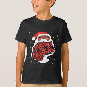 Black Santa Merry Christmas All Toddler T Shirt
