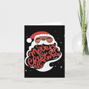 Black Santa Merry Christmas All Toddler T Shirt  Card