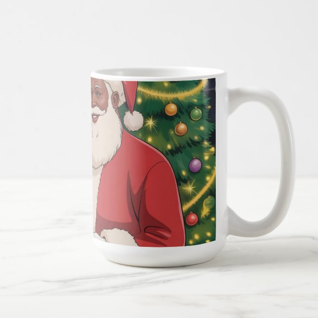 Black Santa & Mrs. Claus Christmas Mug (Right)