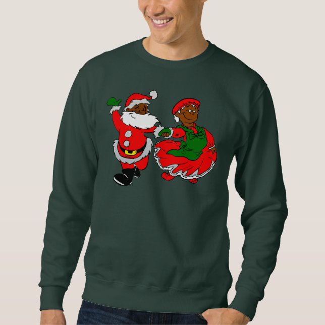 black santa mrs claus sweatshirt (Front)