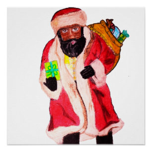 BLACK SANTA POSTER