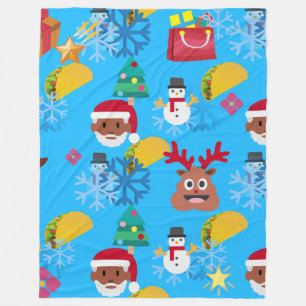 black santa taco christmas blanket