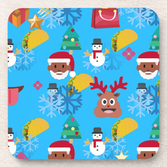 black santa taco christmas coaster (Front)