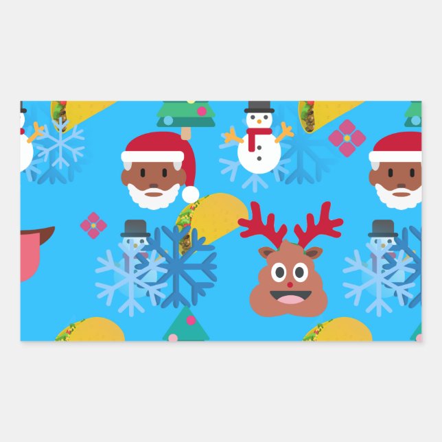 black santa taco christmas sticker (Front)