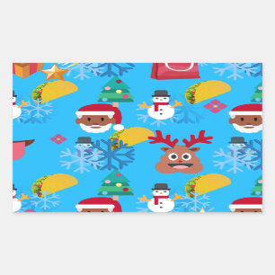 black santa taco christmas sticker