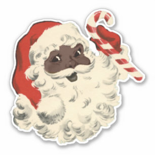 Black Santa with Candy Cane