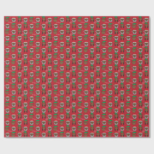 Black Santa Wrapping Paper