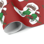 Black Santa Wrapping Paper Custom Christmas Paper<br><div class="desc">African Santa Clause Wrapping Paper Black Santa Christmas Wrapping Paper Classic Holiday Gift Paper & Decor Cute African Santa Clause Wrapping Paper Naughty or Nice Holiday Santa Gift Paper & Accessories for Men Women Home & Office Traditional Santa Christmas Paper Ethnic Saint Nick Wrapping Paper Traditional Christmas Accessories Wrapping Paper...</div>