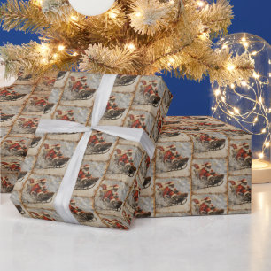 Black Santa's Midnight Sleigh Ride Wrapping Paper