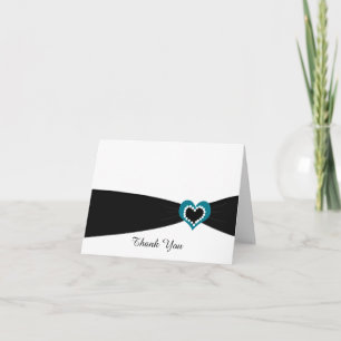 Black Sash With Teal Bow Thank You