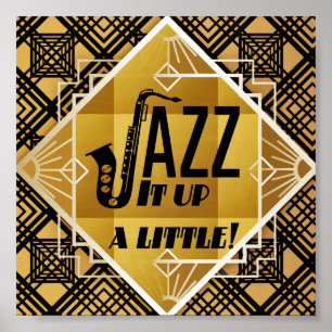 Black Saxophone Poster