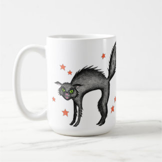 Black Scaredy Cat Mug