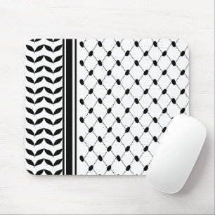 Black Scarf Hatta Keffiyeh Pattern  Mouse Pad