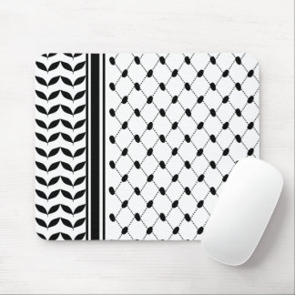 Black Scarf Hatta Keffiyeh Pattern  Mouse Pad