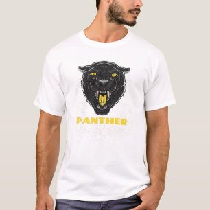 Black Scary Panther T-Shirt