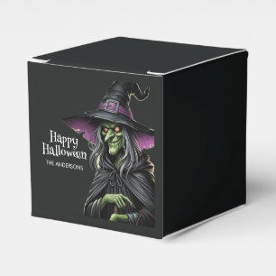 Black Scary Witch Happy Halloween  Favor Box