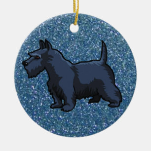 black schnauzer ceramic ornament
