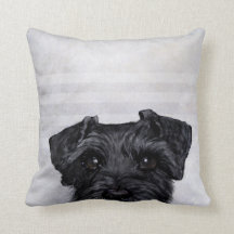 black schnauzer original painting print by Miart