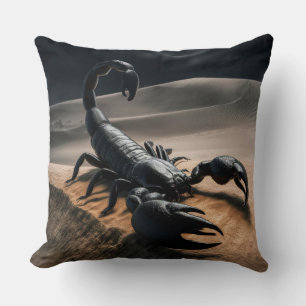Black Scorpio Throw Pillow