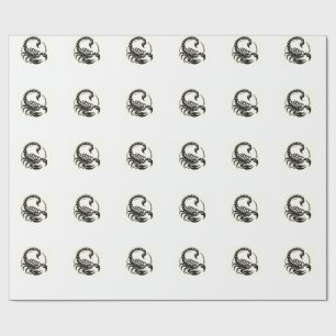 Black Scorpion design Wrapping Paper