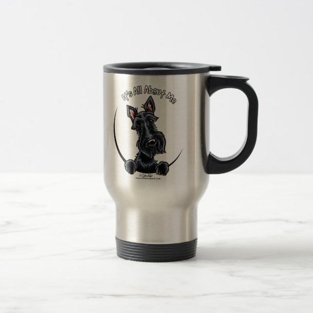 Black Scottie IAAM Travel Mug (Right)