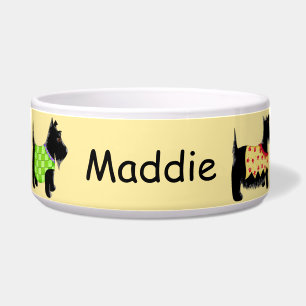 Black Scottie Terrier Dog Name Personalized Yellow