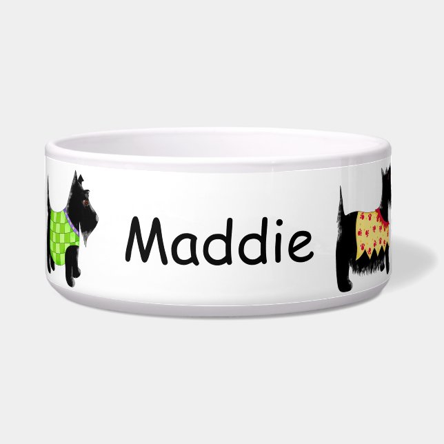 Black Scottie Terrier Dogs Name Personalized (Front)