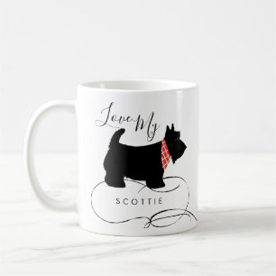 Black Scottish Terrier Dog Love My Scottie Coffee Mug