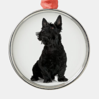 Black Scottish Terrier Metal Ornament